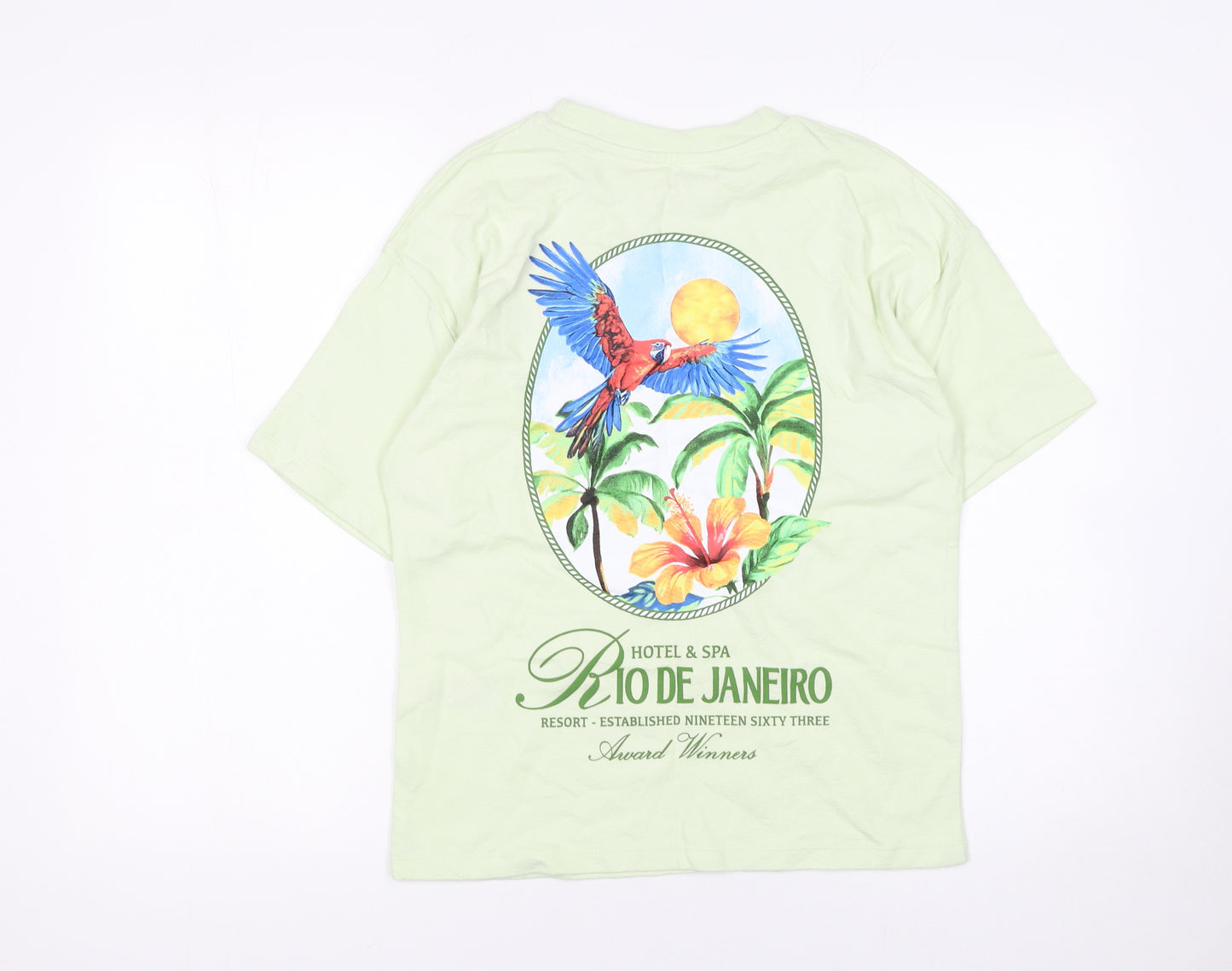 Primark Boys Green Rio de Janeiro Graphic T-Shirt 10-11 Years 146cm