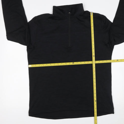 Dunnes Stores Men's Black XL 1/4 Zip High Neck Sweatshirt