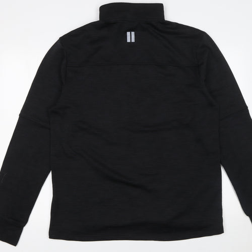 Dunnes Stores Men's Black XL 1/4 Zip High Neck Sweatshirt