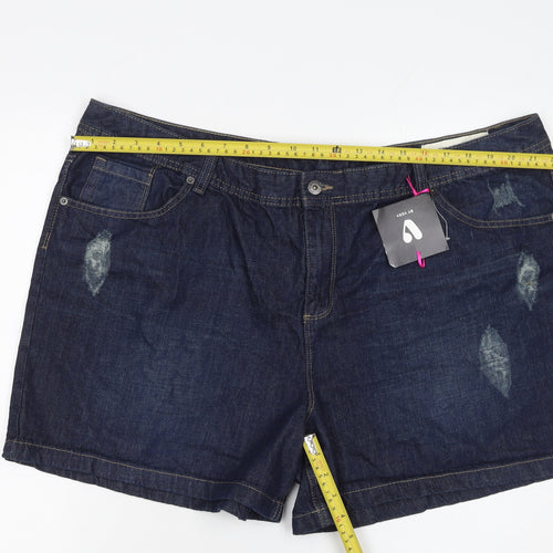 Very Women Blue Denim Shorts Size 22 Regular Fit Casual Summer
