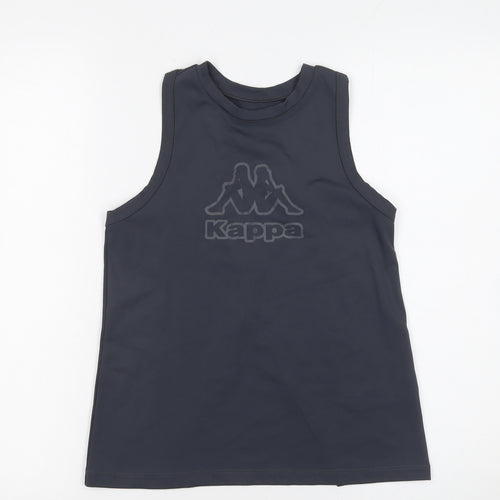 Kappa Girls Black Sleeveless Tank Top L Sports Activewear