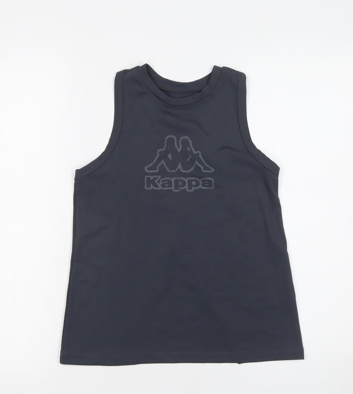 Kappa Girls Black Sleeveless Tank Top L Sports Activewear