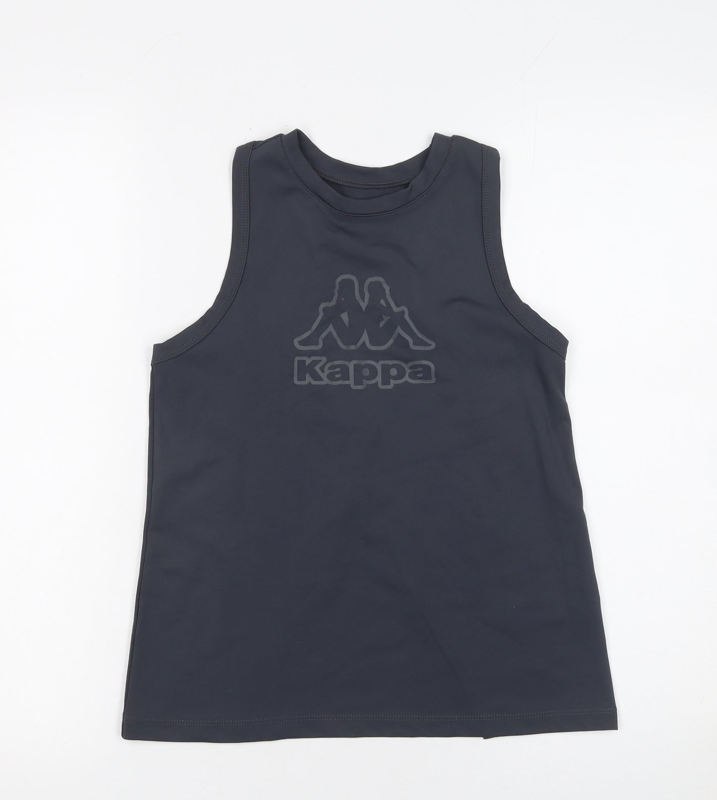 Kappa Girls Black Sleeveless Tank Top L Sports Activewear