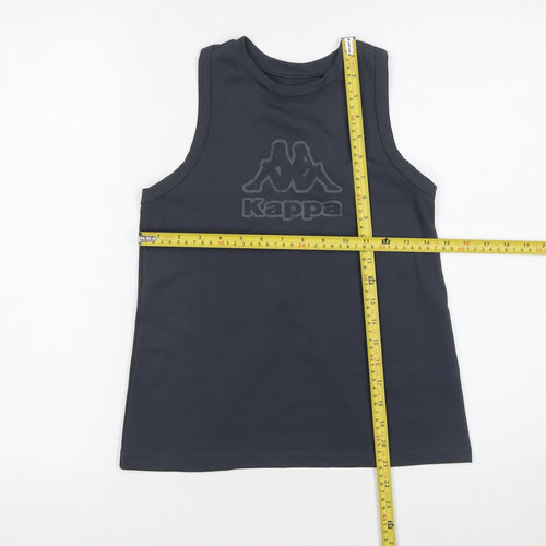 Kappa Girls Black Sleeveless Tank Top L Sports Activewear