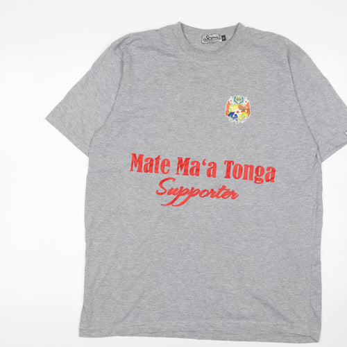 Screen Men’s Grey Mate Ma’a Tonga Supporter Graphic T-Shirt XL