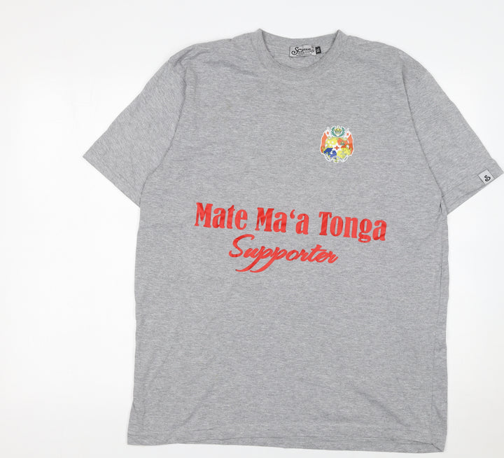 Screen Men’s Grey Mate Ma’a Tonga Supporter Graphic T-Shirt XL