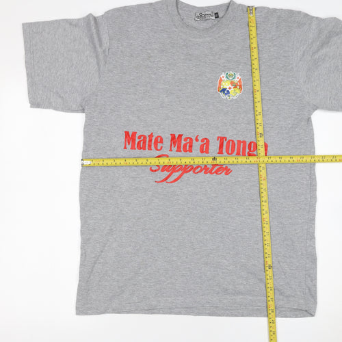Screen Men’s Grey Mate Ma’a Tonga Supporter Graphic T-Shirt XL