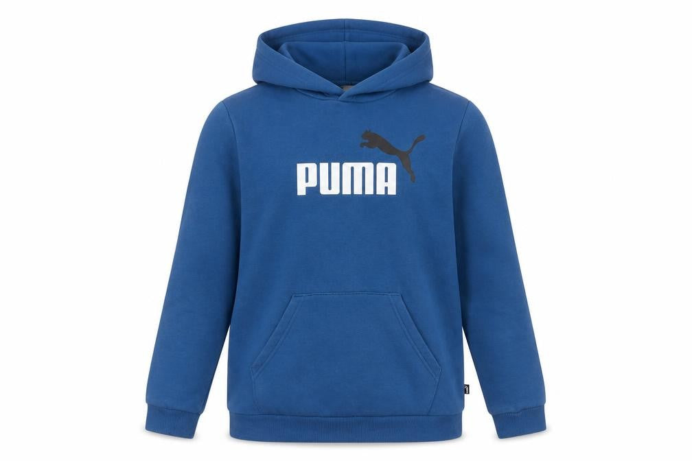 Puma Boys Blue Pullover Hoodie 15-16 Years Regular Fit Fleece Sweatshirt