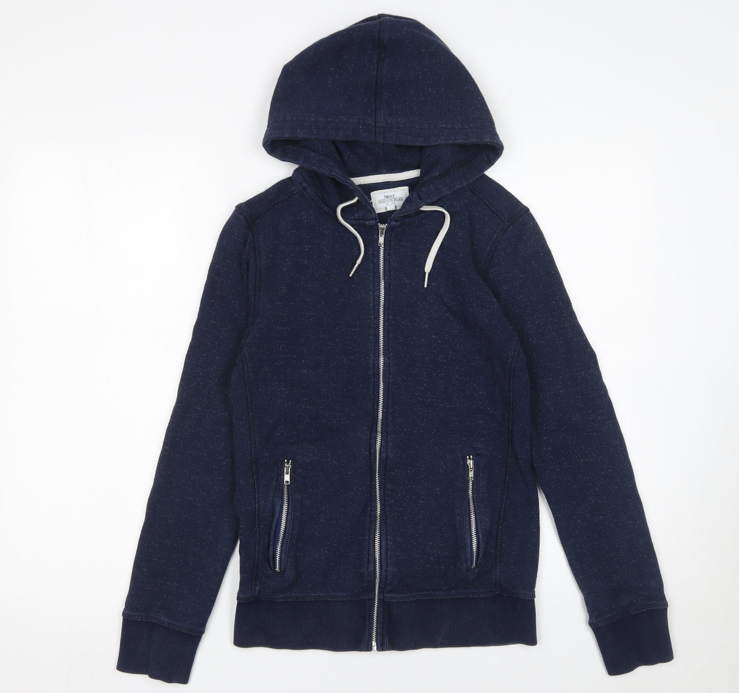 Next Women’s Navy Full Zip Hoodie XS Cotton Blend Casual