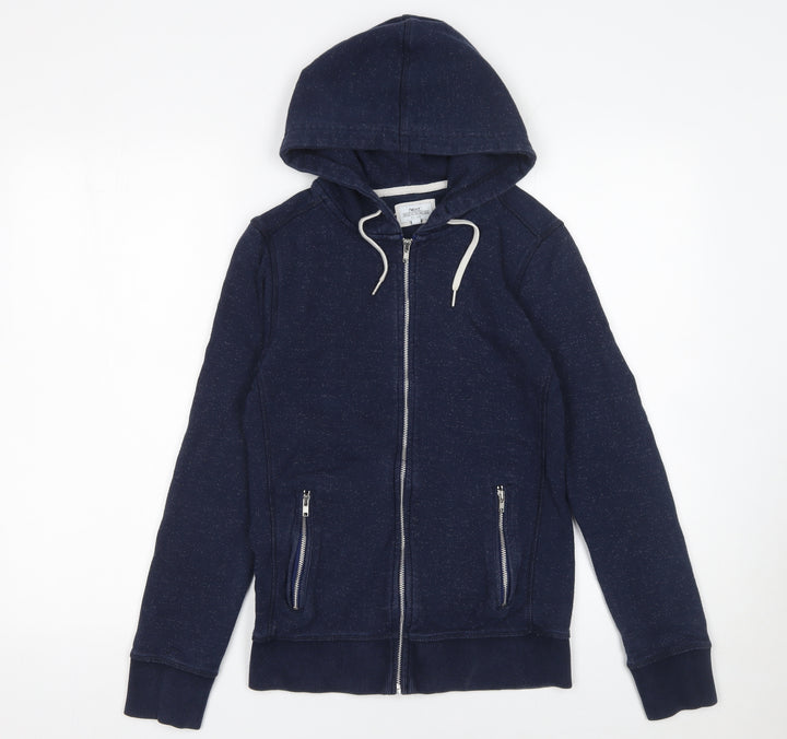 Next Women’s Navy Full Zip Hoodie XS Cotton Blend Casual