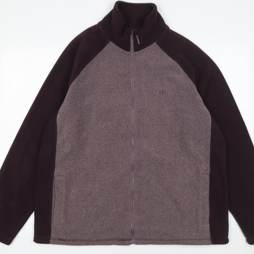 Cargo Quay Men's Brown Fleece Full Zip Jacket Size L