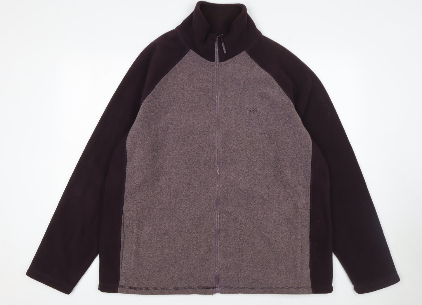 Cargo Quay Men's Brown Fleece Full Zip Jacket Size L