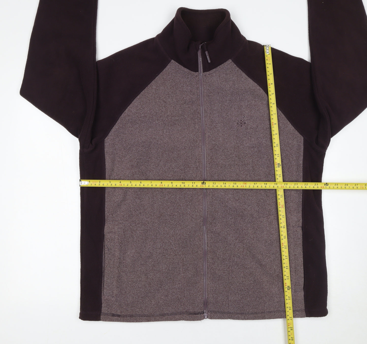 Cargo Quay Men's Brown Fleece Full Zip Jacket Size L
