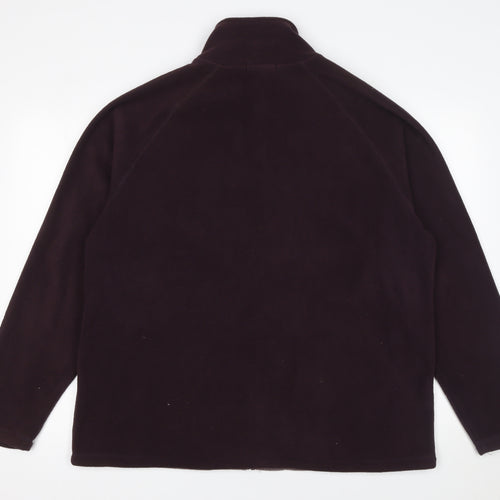 Cargo Quay Men's Brown Fleece Full Zip Jacket Size L