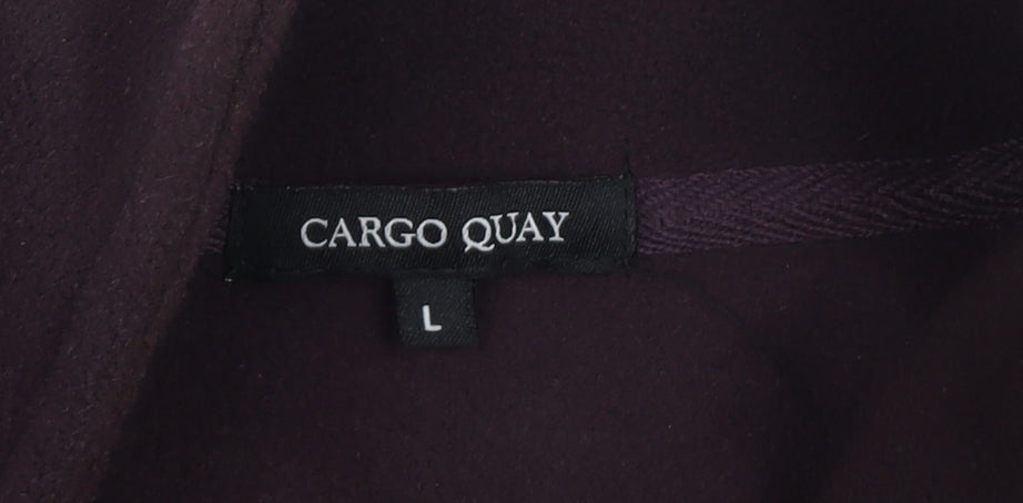Cargo Quay Men's Brown Fleece Full Zip Jacket Size L