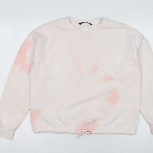 Dunnes Women’s Beige Pink Tie Dye Pullover Sweatshirt XS