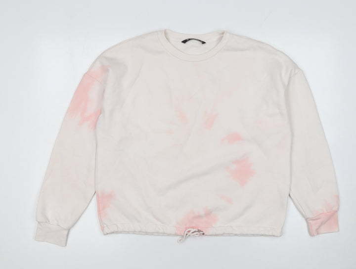 Dunnes Women’s Beige Pink Tie Dye Pullover Sweatshirt XS