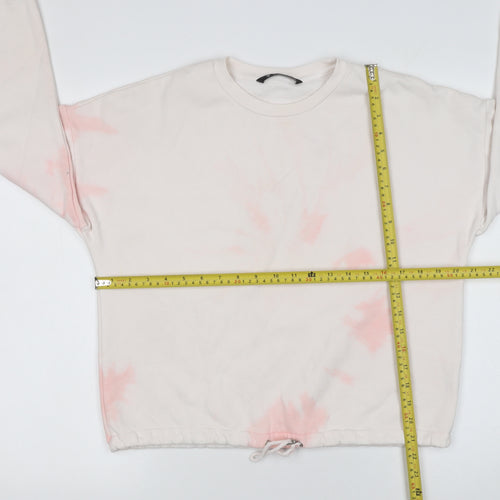 Dunnes Women’s Beige Pink Tie Dye Pullover Sweatshirt XS