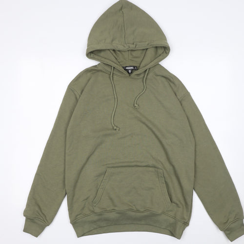 Missguided Womens Green UK 8 Pullover Hoodie Cotton Blend