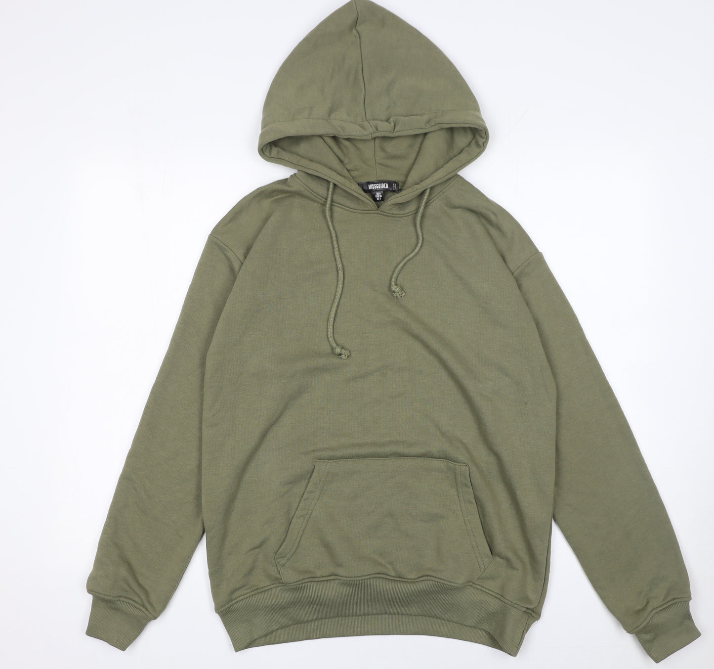 Missguided Womens Green UK 8 Pullover Hoodie Cotton Blend