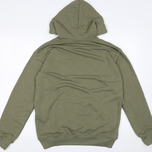 Missguided Womens Green UK 8 Pullover Hoodie Cotton Blend