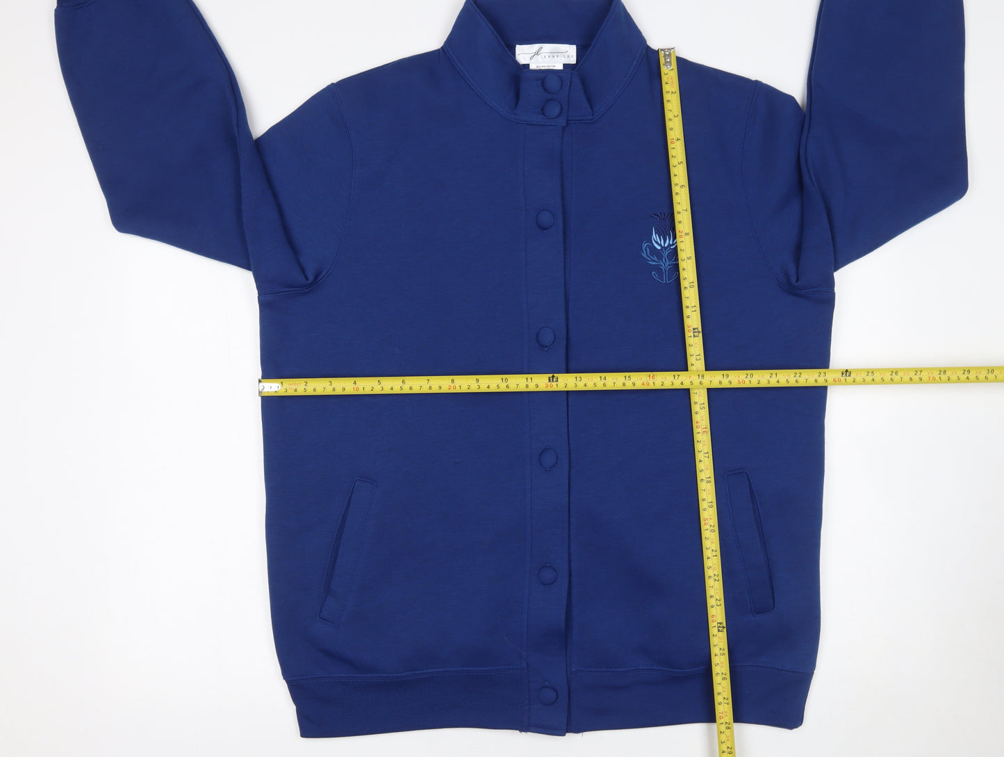 Jenny-Lee Women's Blue Button-Up Sweatshirt Size 20