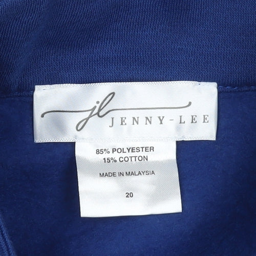 Jenny-Lee Women's Blue Button-Up Sweatshirt Size 20