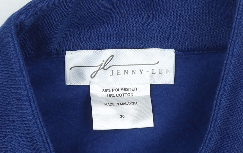 Jenny-Lee Women's Blue Button-Up Sweatshirt Size 20