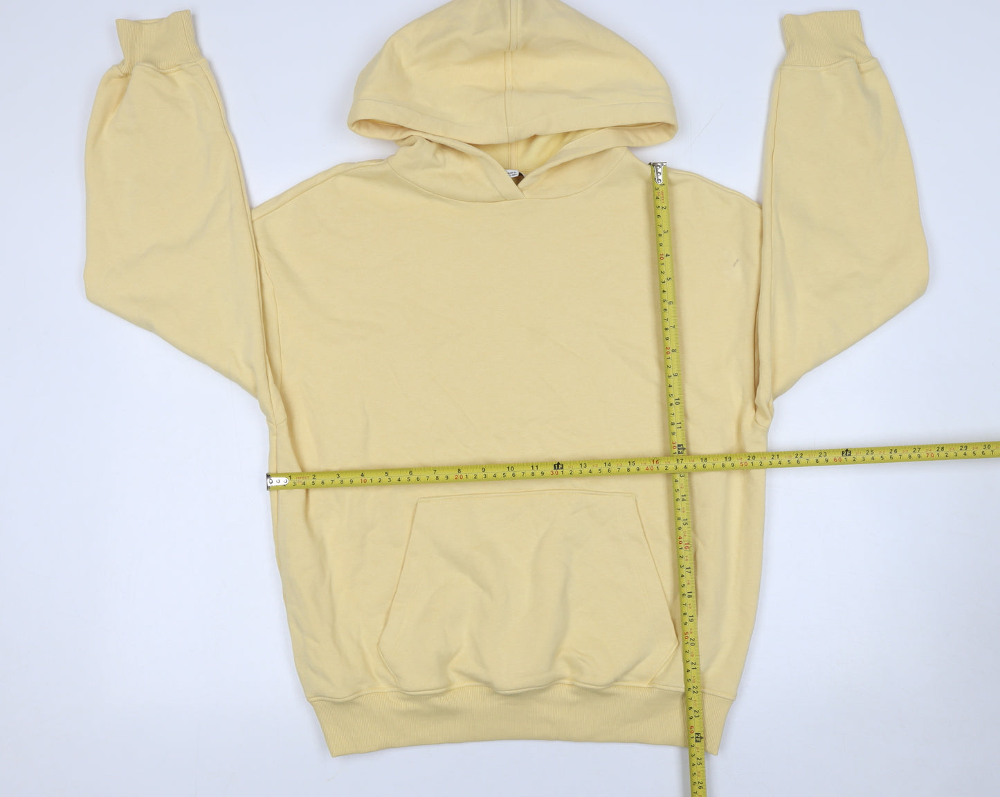 Marks and Spencer Women Yellow Pullover Hoodie Small Cotton Blend