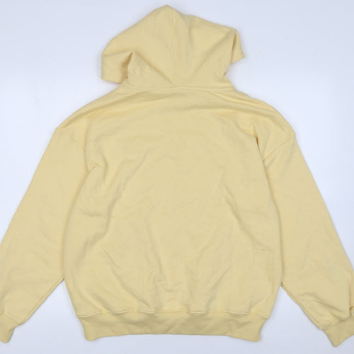 Marks and Spencer Women Yellow Pullover Hoodie Small Cotton Blend