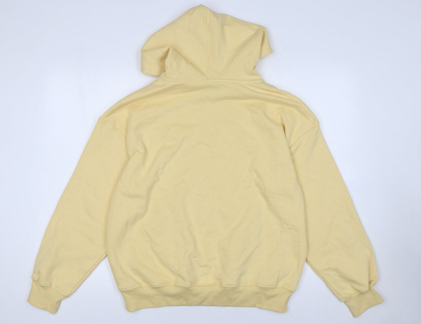 Marks and Spencer Women Yellow Pullover Hoodie Small Cotton Blend