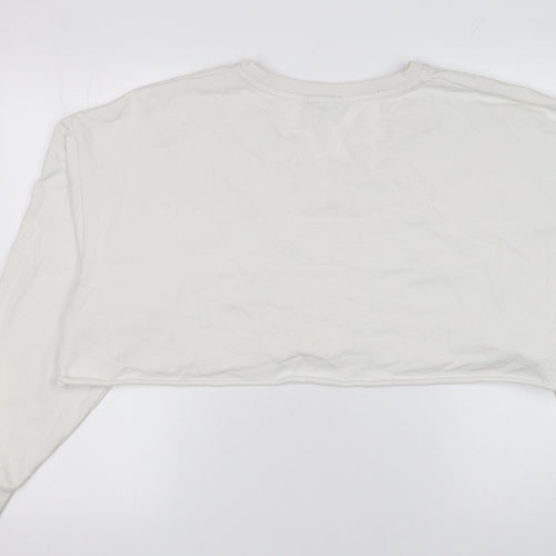 ASOS Design Women’s Ivory Cropped Pullover Sweatshirt Size M