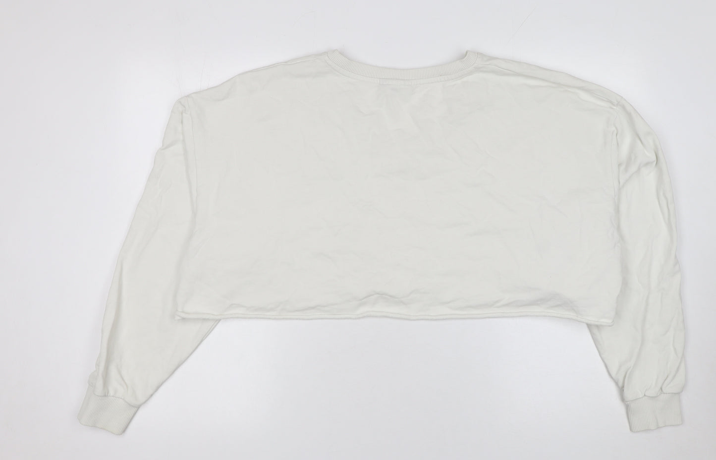ASOS Design Women’s Ivory Cropped Pullover Sweatshirt Size M