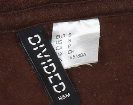 H&M Divided Women's Brown Full Zip Hoodie Size S