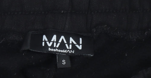 boohooMAN Men’s Black Joggers S Regular Fit Tapered Casual Fleece