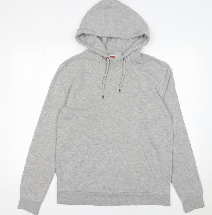 Topman Mens Grey Classic Fit Pullover Hoodie Size S