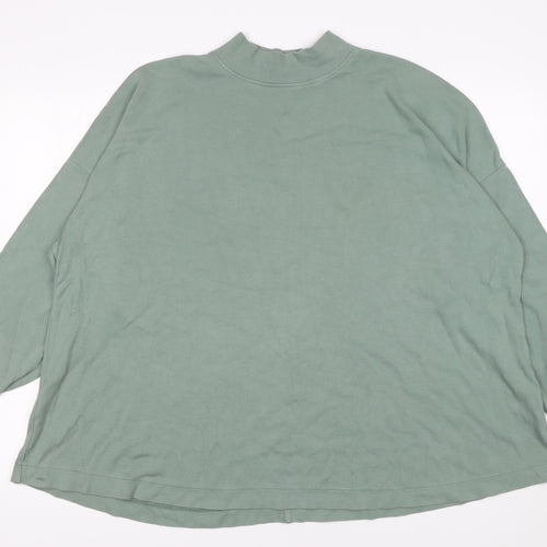 ASOS Design Women’s Green Cotton Mock Neck Oversized Sweatshirt UK 10