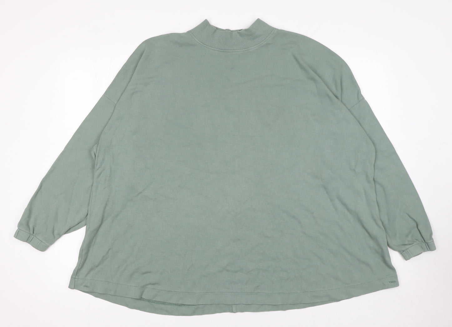 ASOS Design Women’s Green Cotton Mock Neck Oversized Sweatshirt UK 10