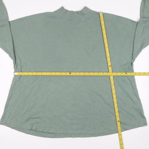 ASOS Design Women’s Green Cotton Mock Neck Oversized Sweatshirt UK 10