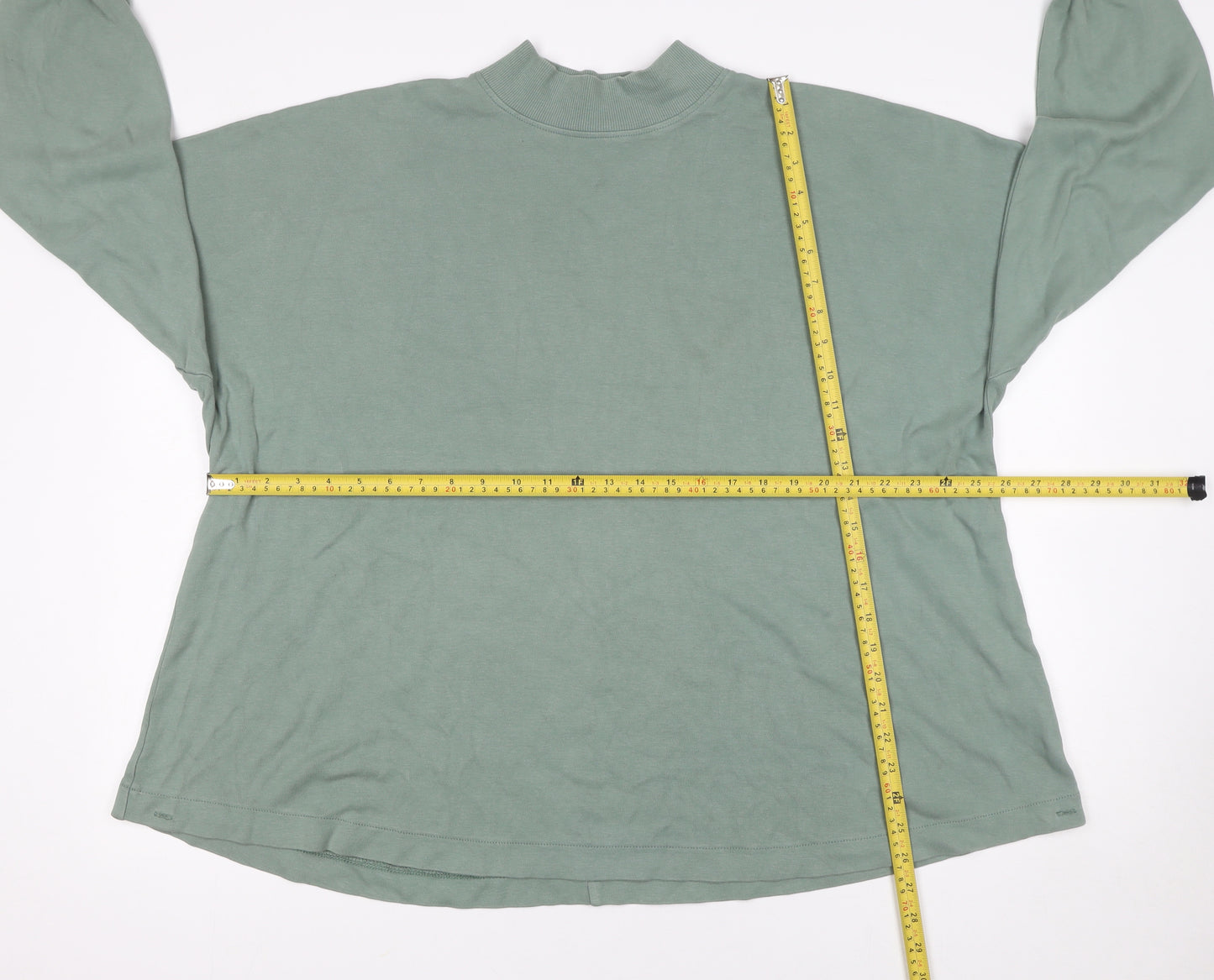 ASOS Design Women’s Green Cotton Mock Neck Oversized Sweatshirt UK 10