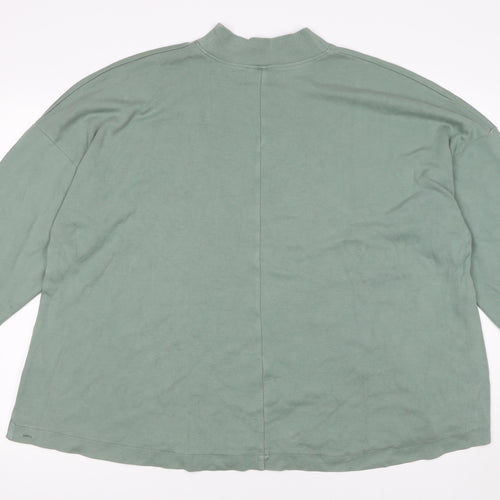 ASOS Design Women’s Green Cotton Mock Neck Oversized Sweatshirt UK 10