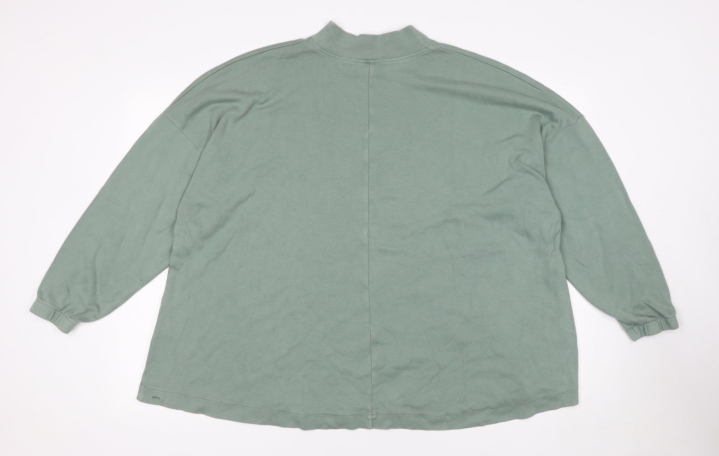 ASOS Design Women’s Green Cotton Mock Neck Oversized Sweatshirt UK 10