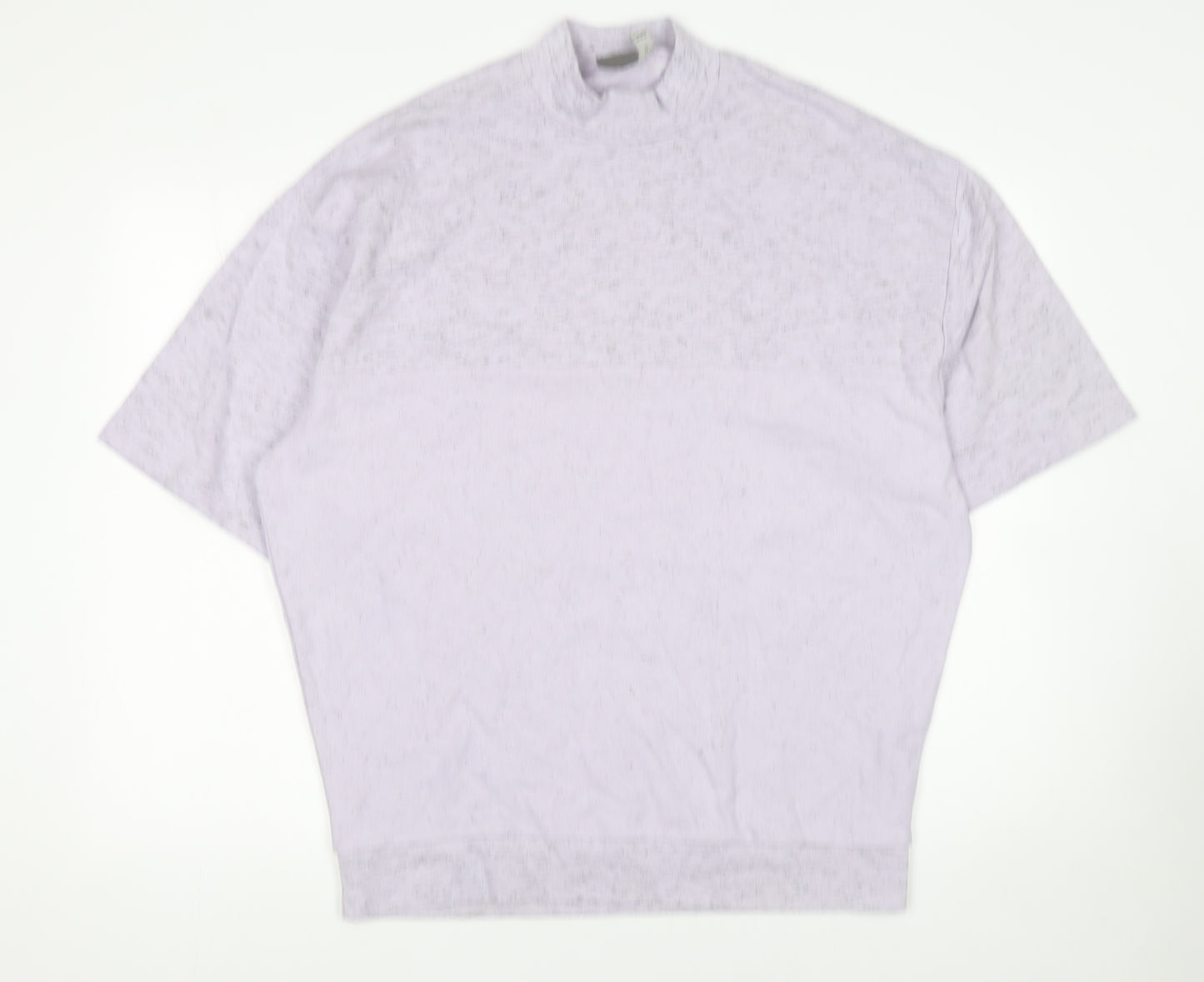 ASOS Men’s Purple Mock Neck Relaxed Fit Short Sleeve T-Shirt Size M