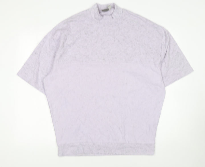 ASOS Men’s Purple Mock Neck Relaxed Fit Short Sleeve T-Shirt Size M
