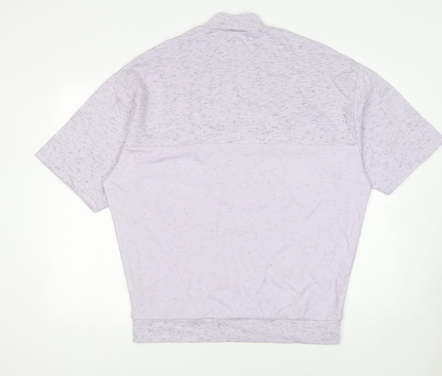 ASOS Men’s Purple Mock Neck Relaxed Fit Short Sleeve T-Shirt Size M