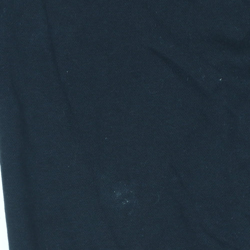 Next Women Black Small Crew Neck Cotton Sweatshirt