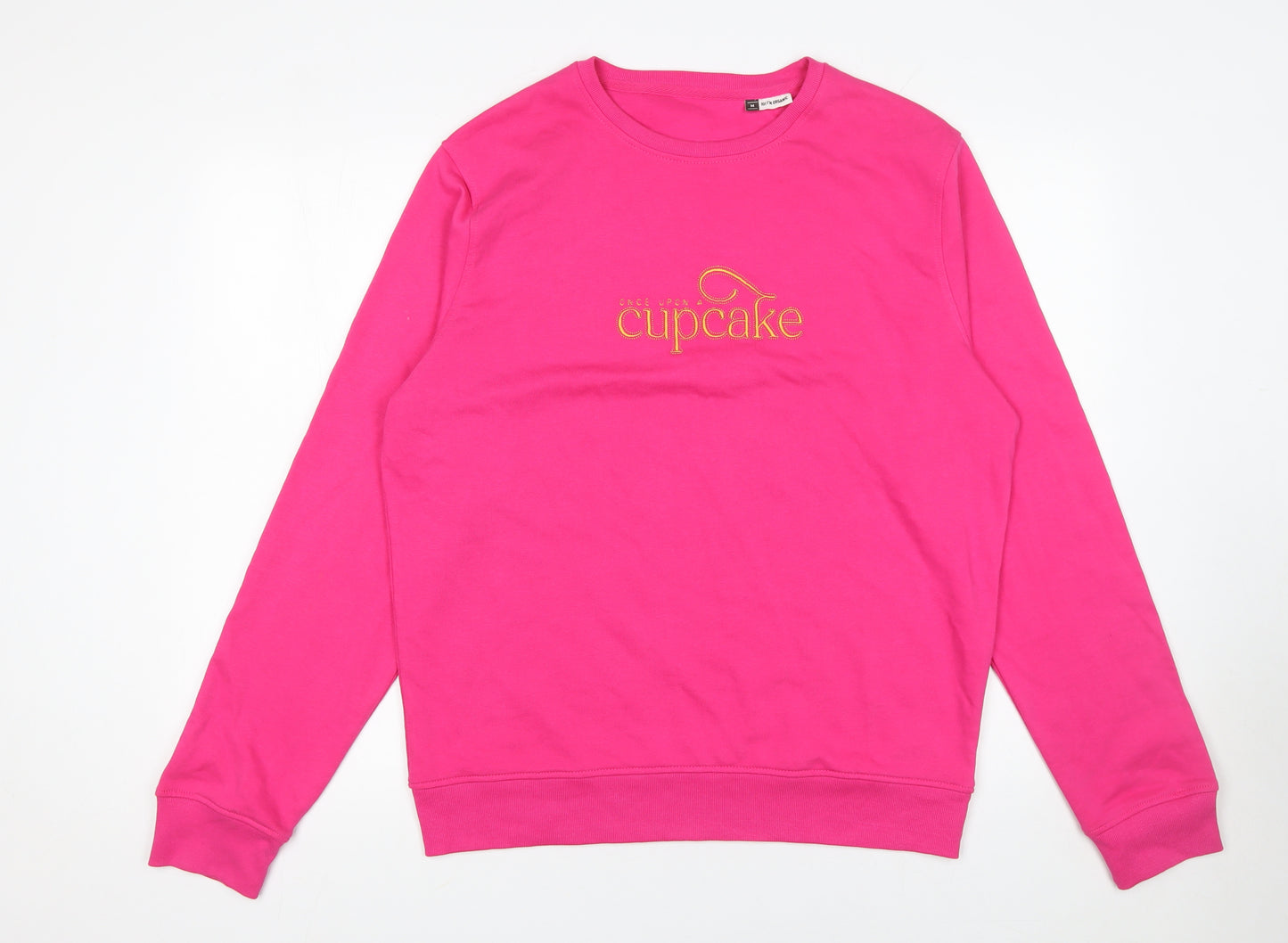 BC Collection Women Pink Organic Cotton Pullover Sweatshirt M