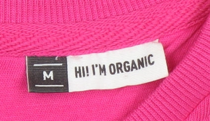 BC Collection Women Pink Organic Cotton Pullover Sweatshirt M