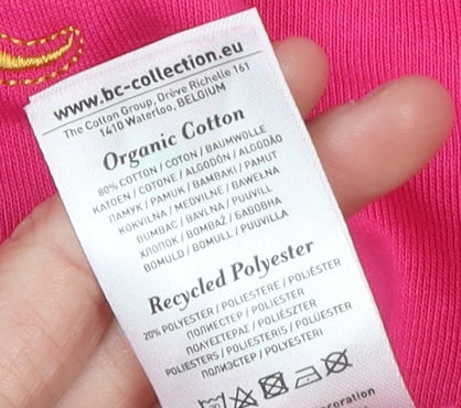 BC Collection Women Pink Organic Cotton Pullover Sweatshirt M