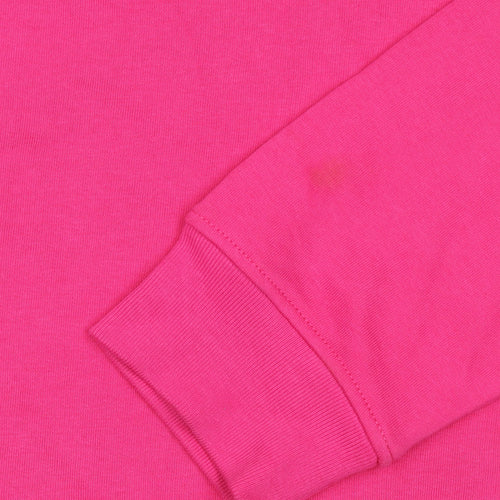 BC Collection Women Pink Organic Cotton Pullover Sweatshirt M